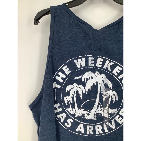 Chubbies Men’s XL Blue The Relaxer Weekend Has Arrived Graphic Tank Top K23-13 - Picture 6 of 9